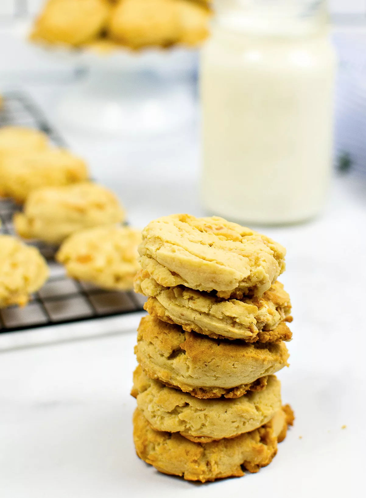 a stack of Banana Pudding Cookies