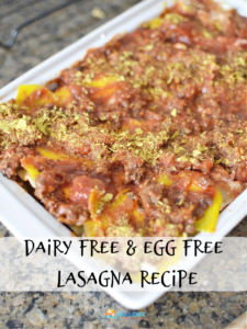 Dairy Free Egg Free Lasagna Recipe