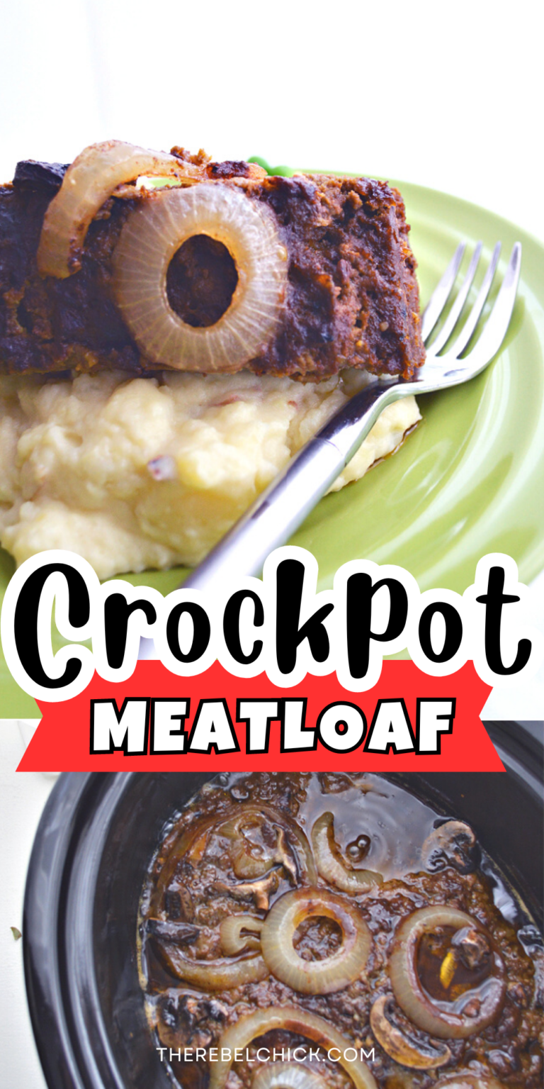 Vegetable Loaded Crockpot Meatloaf - The Rebel Chick