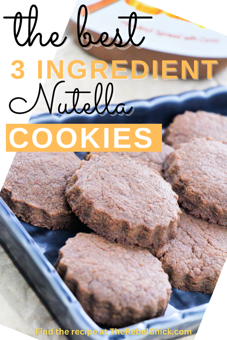 3 Ingredient Nutella Cookies Recipe - The Rebel Chick