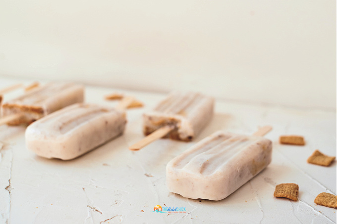 ice cream bars made with Cinnamon Toast Crunch Cereal 