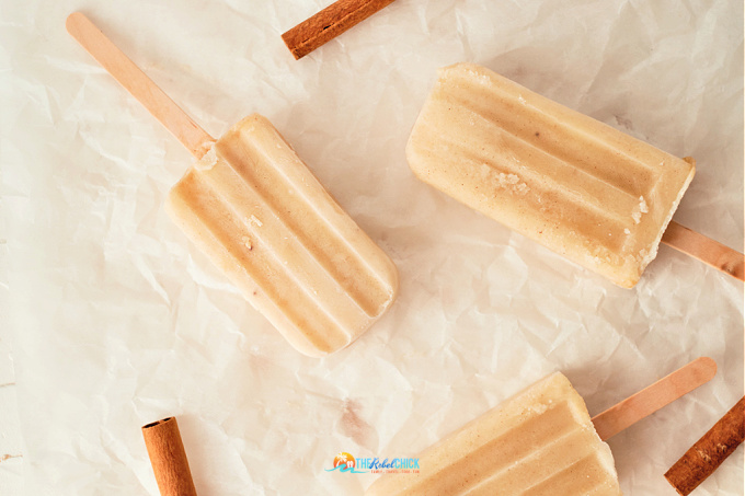 A tray of eggnog flavored ice pops.