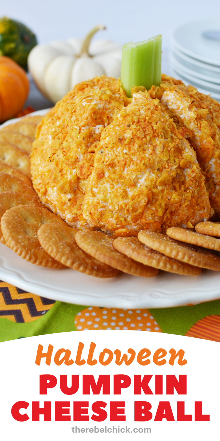 Pumpkin Cheese Ball Appetizer Recipe - The Rebel Chick