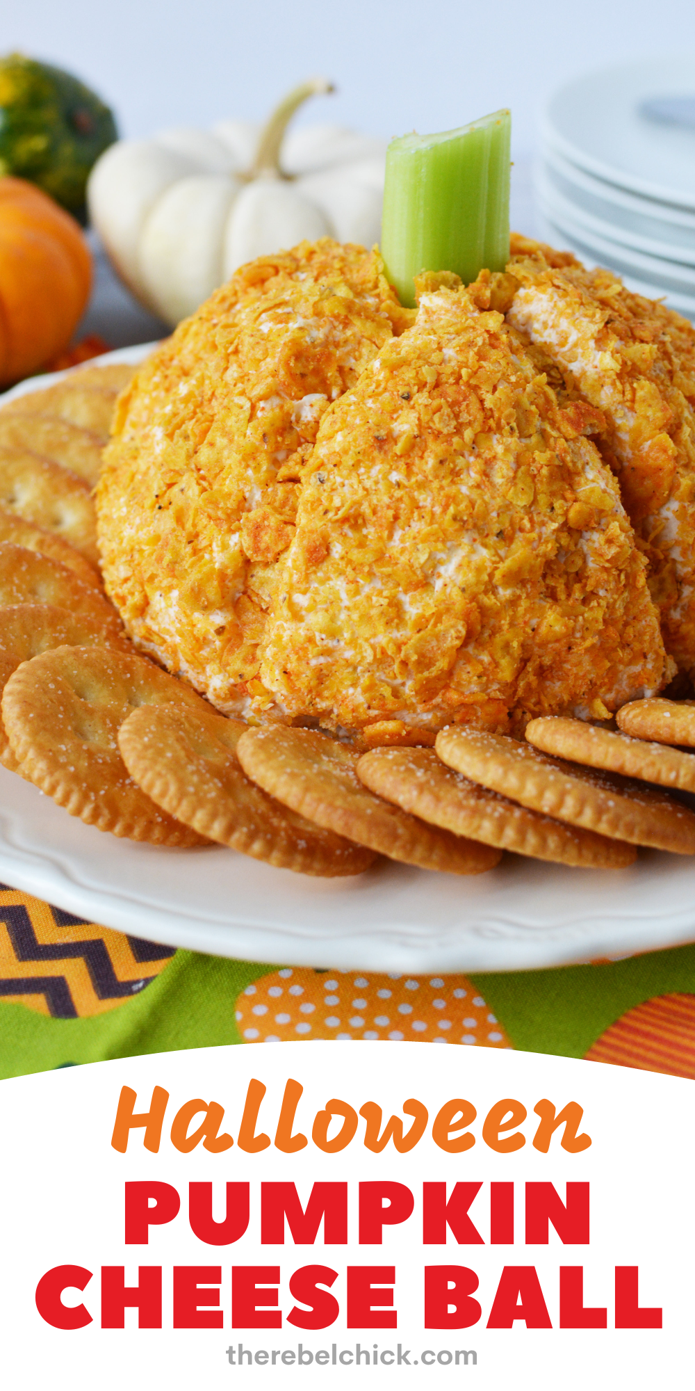 Pumpkin Cheese Ball Appetizer Recipe for Halloween and Thanksgiving