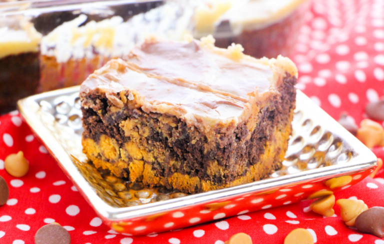 Homemade Peanut Butter Brownies - The Rebel Chick