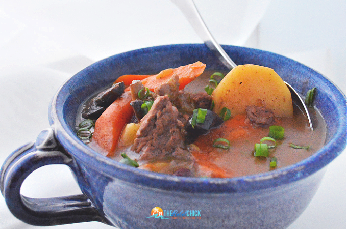 a bowl of beef stew.