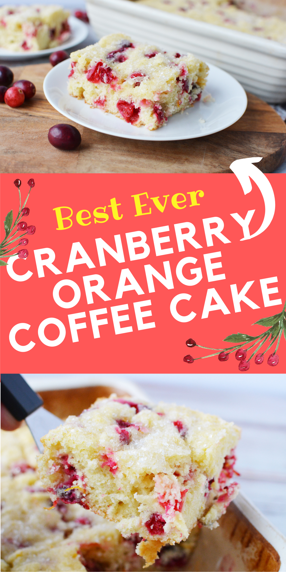 Cranberry Orange Coffee Cake Recipe for Christmas Dessert