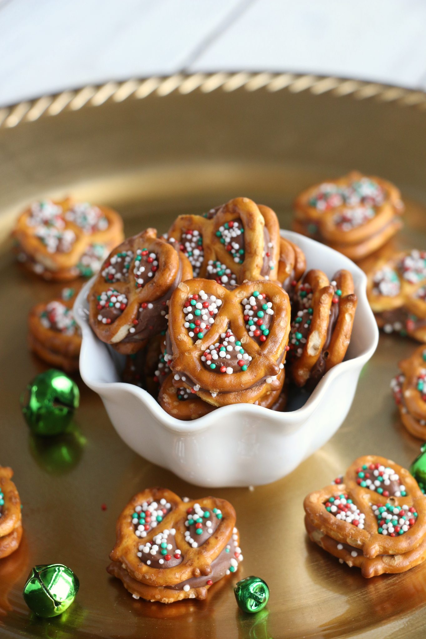 Snack Using Rolo's Christmas Pretzel Rolo Snacks- The Rebel Chick