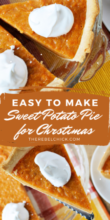 Sweet Potato Pie Recipe for Christmas Dessert