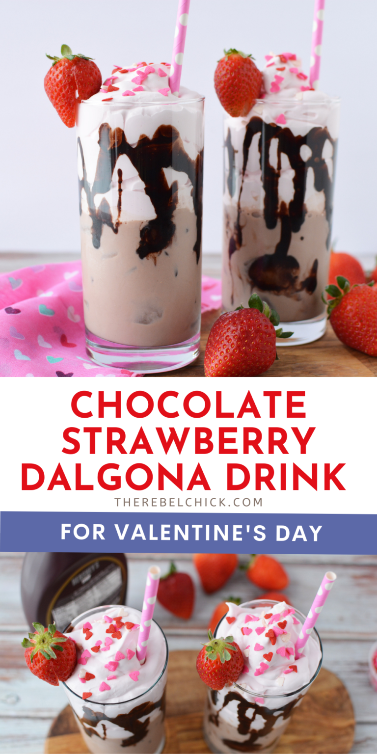 Chocolate Strawberry Dalgona Drink Recipe