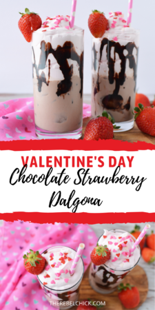 Chocolate Strawberry Dalgona Drink Recipe