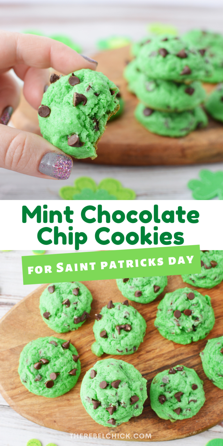 Mint Chocolate Chip Cookies Recipe for St Patricks Day