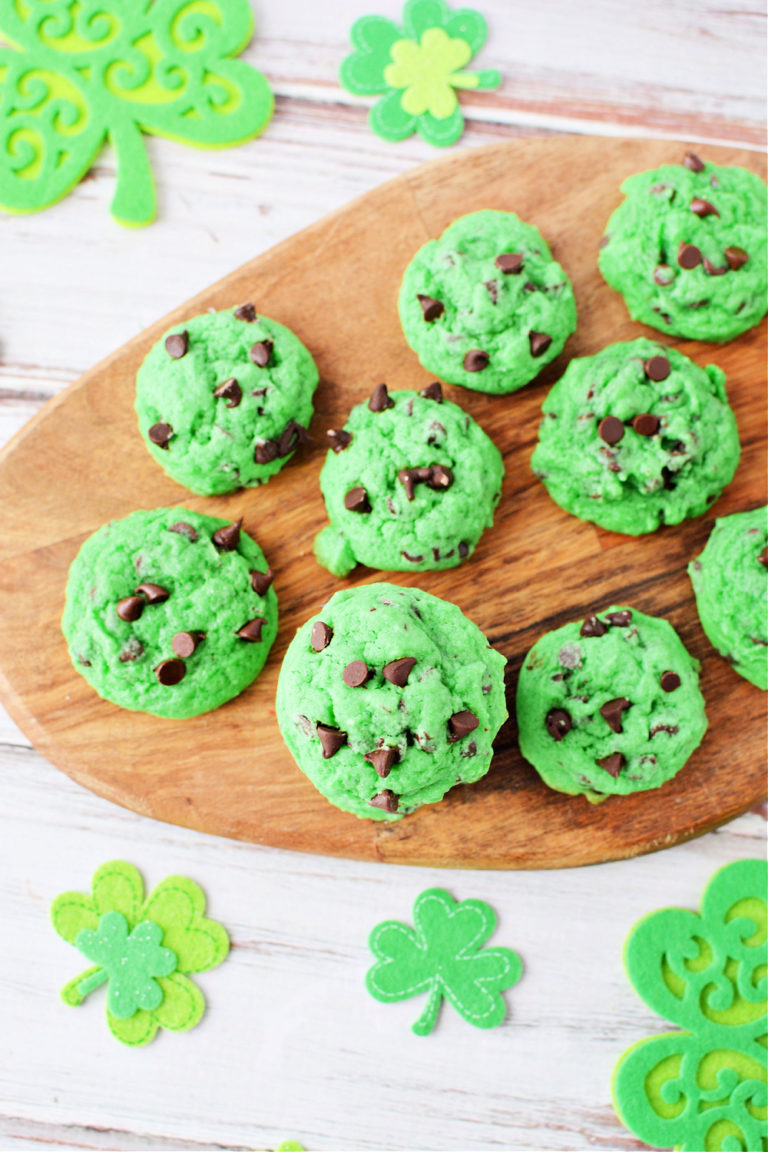 Mint Chocolate Chip Cookies Recipe for St Patricks Day 1