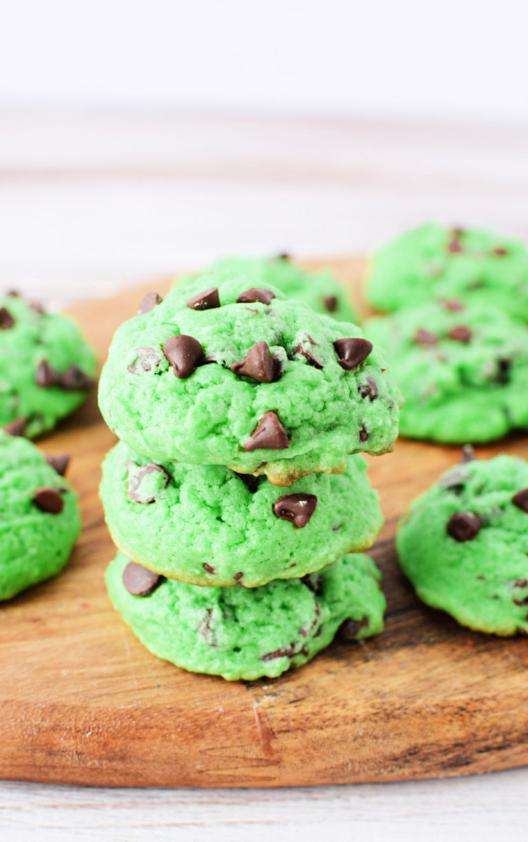 Mint Chocolate Chip Cookies Recipe for St Patrick's Day