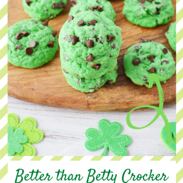 St Patrick's Day Mint Chocolate Chip Cookies
