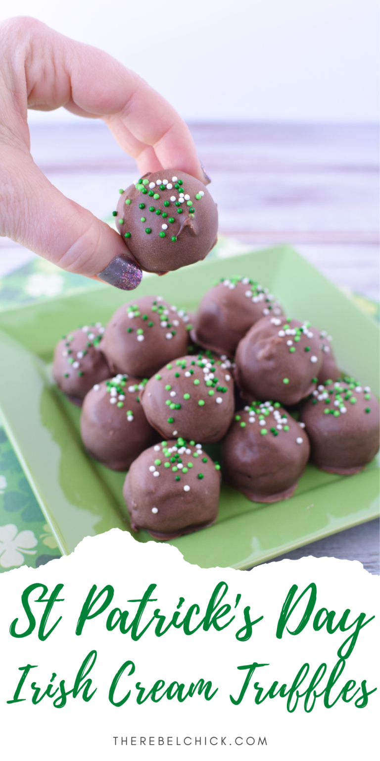 milk chocolate balls covered in green sprinkles