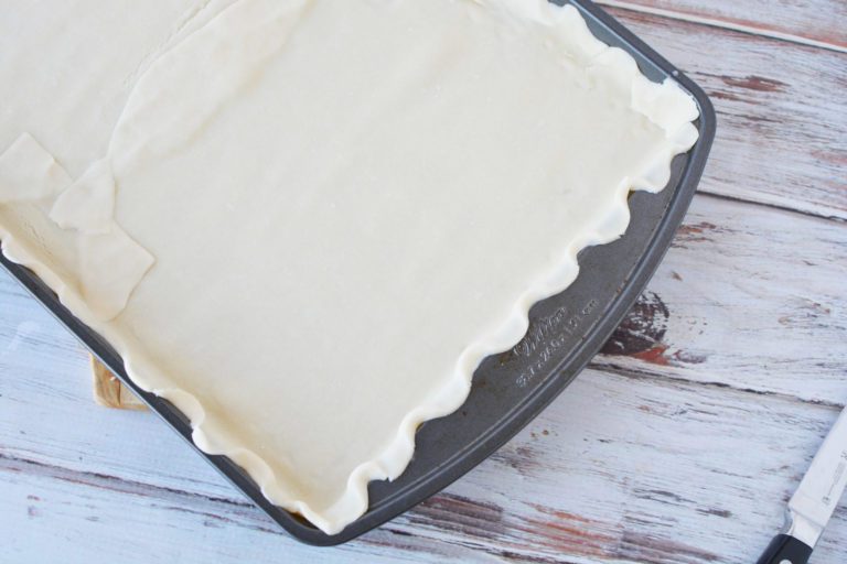 pie crust in a baking pan