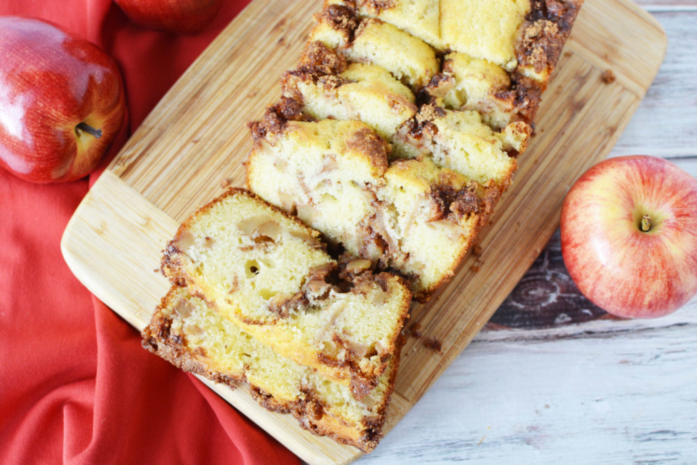 bread filled with apples and cinnamon