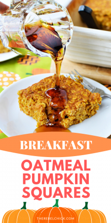 Oatmeal Pumpkin Breakfast Squares Recipe
