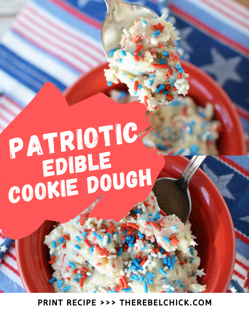 Patriotic Edible Cookie Dough Recipe - Goodie Godmother
