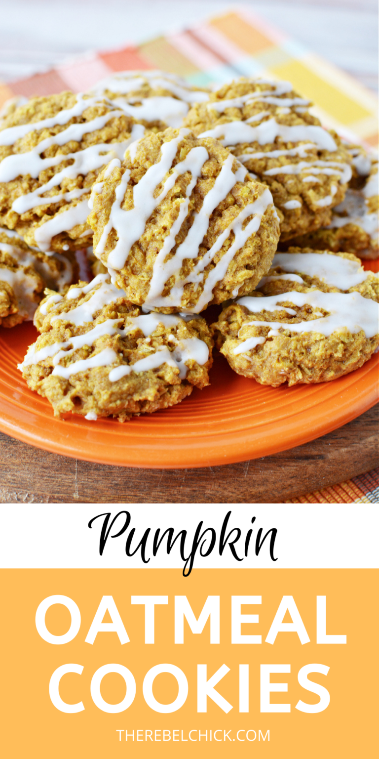 Pumpkin Oatmeal Cookies Recipe - The Rebel Chick