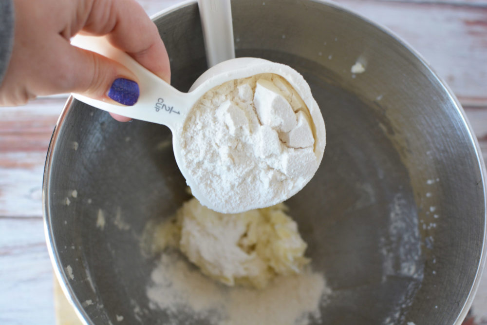 Adding flour to edible cookie dough 