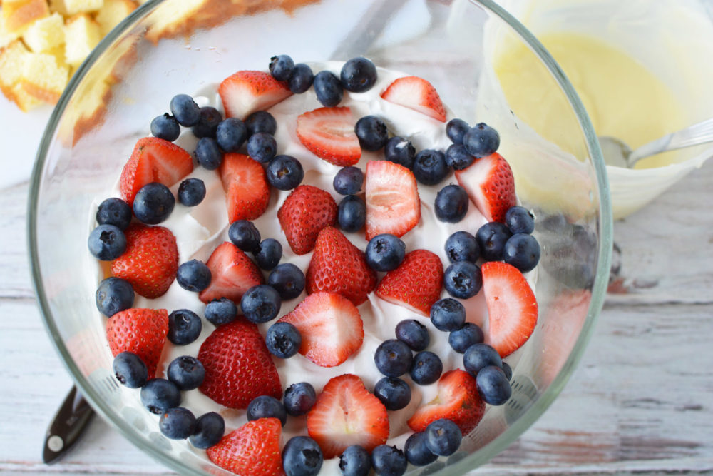 Red White and Blue Cheesecake Trifle Recipe