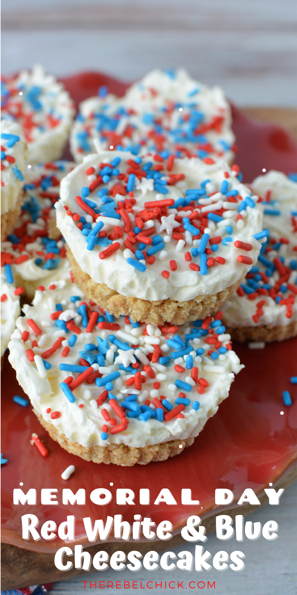 Patriotic Red White & Blue Cheesecakes Recipe