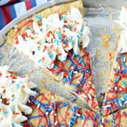 Red, White & Blue Patriotic Cookie Pizza