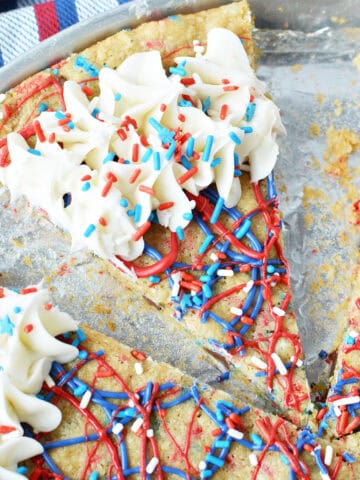 Red, White & Blue Patriotic Cookie Pizza