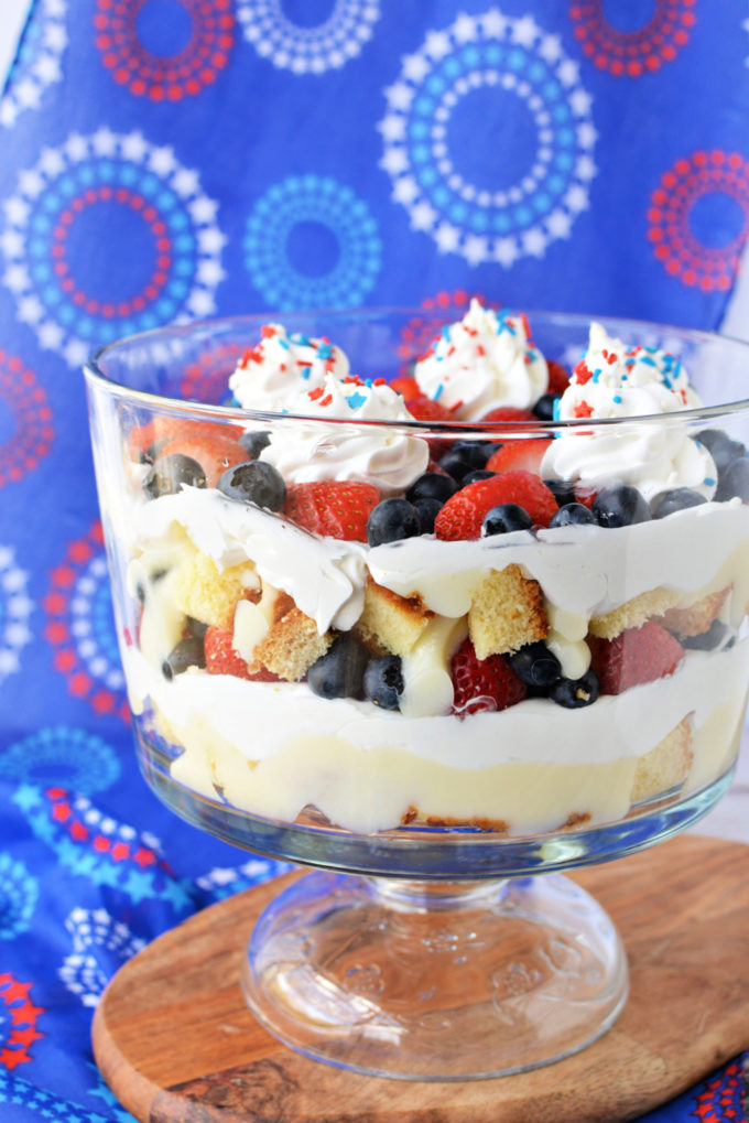 Red White Blue Trifle - The Rebel Chick