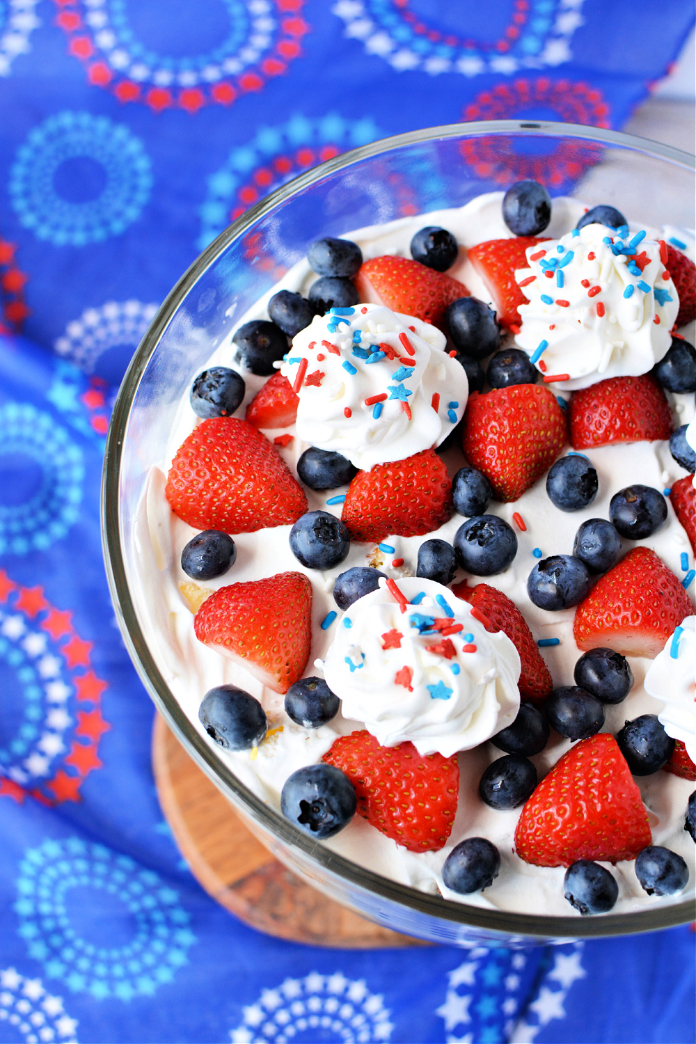 Red White and Blue Cheesecake Trifle Recipe