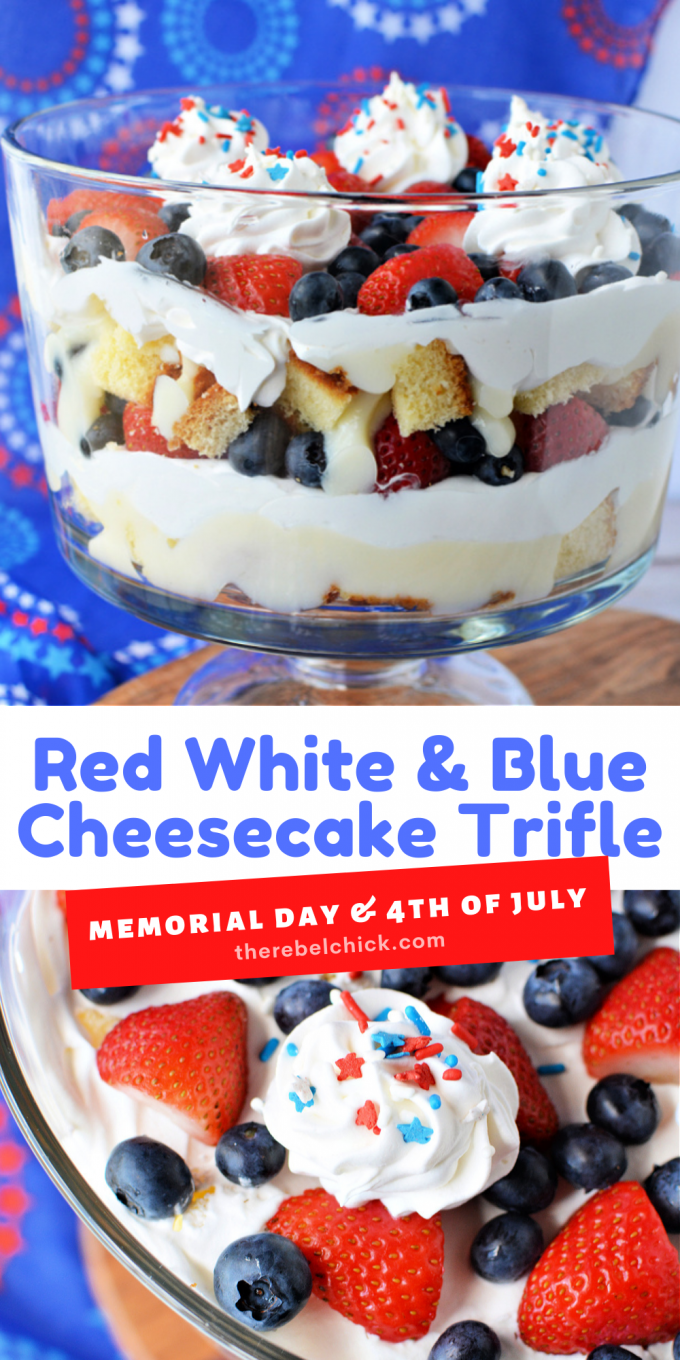 Red White Blue Trifle - The Rebel Chick