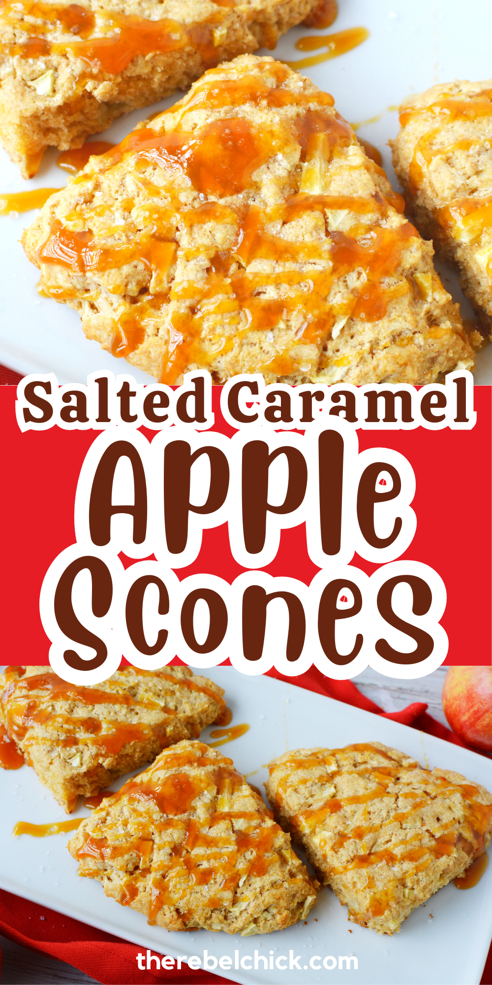  Salted Caramel Apple Scones