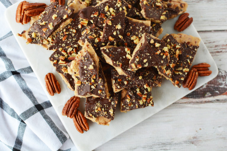 Chocolate Pecan Toffee- The Rebel Chick
