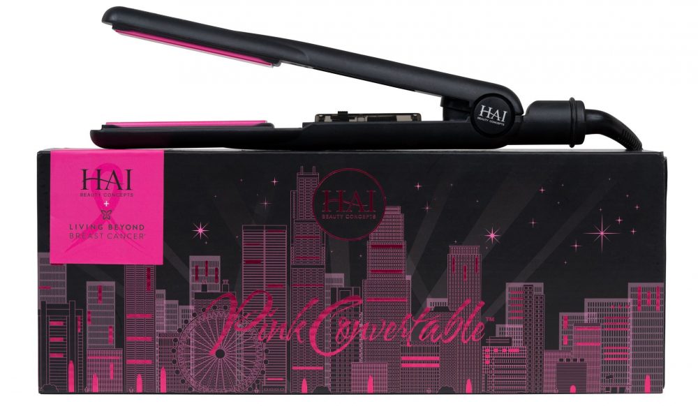 The Pink Convertable Flatiron from Hai Beauty Concepts features an Ionic Mineral Complex™