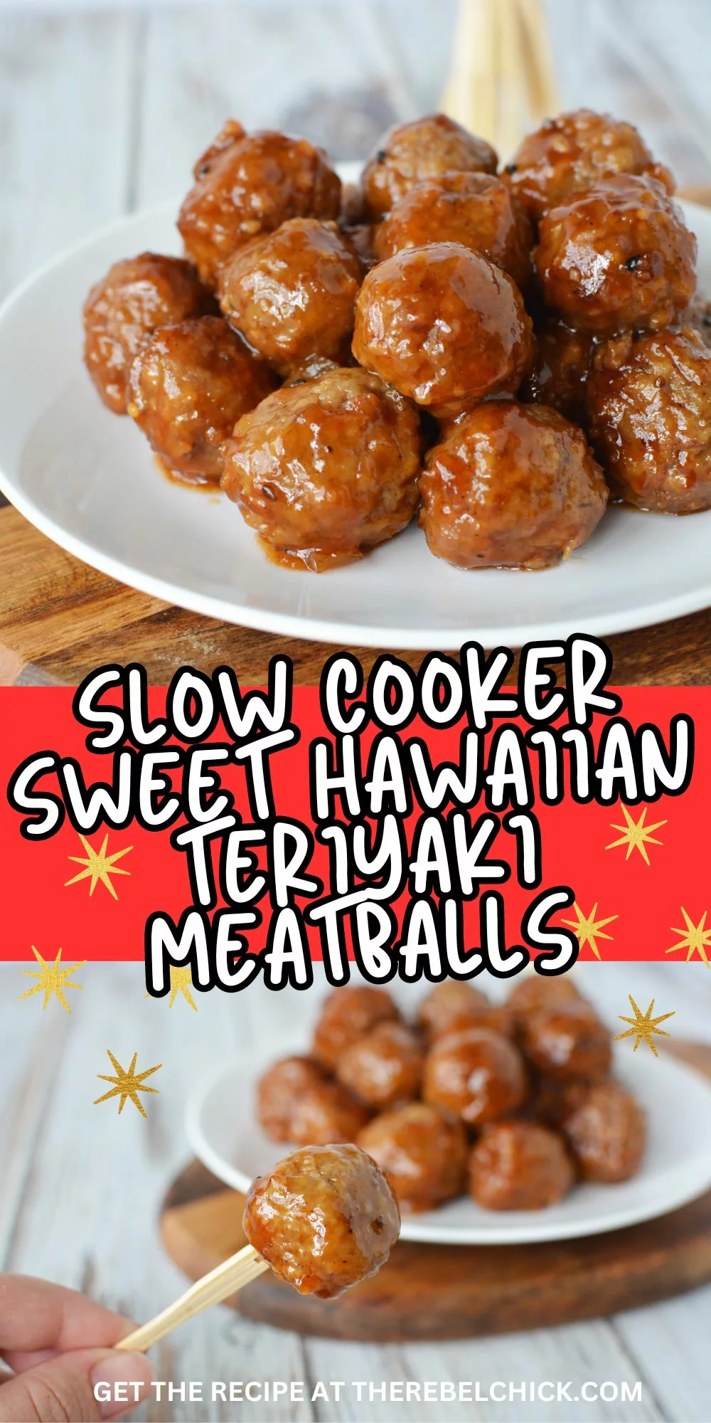 Slow Cooker Sweet Hawaiian Teriyaki Meatballs 