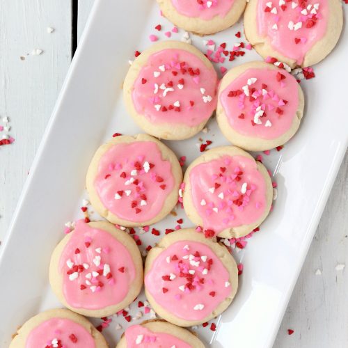 Valentine’s Day Frosted Meltaway Cookies Recipe