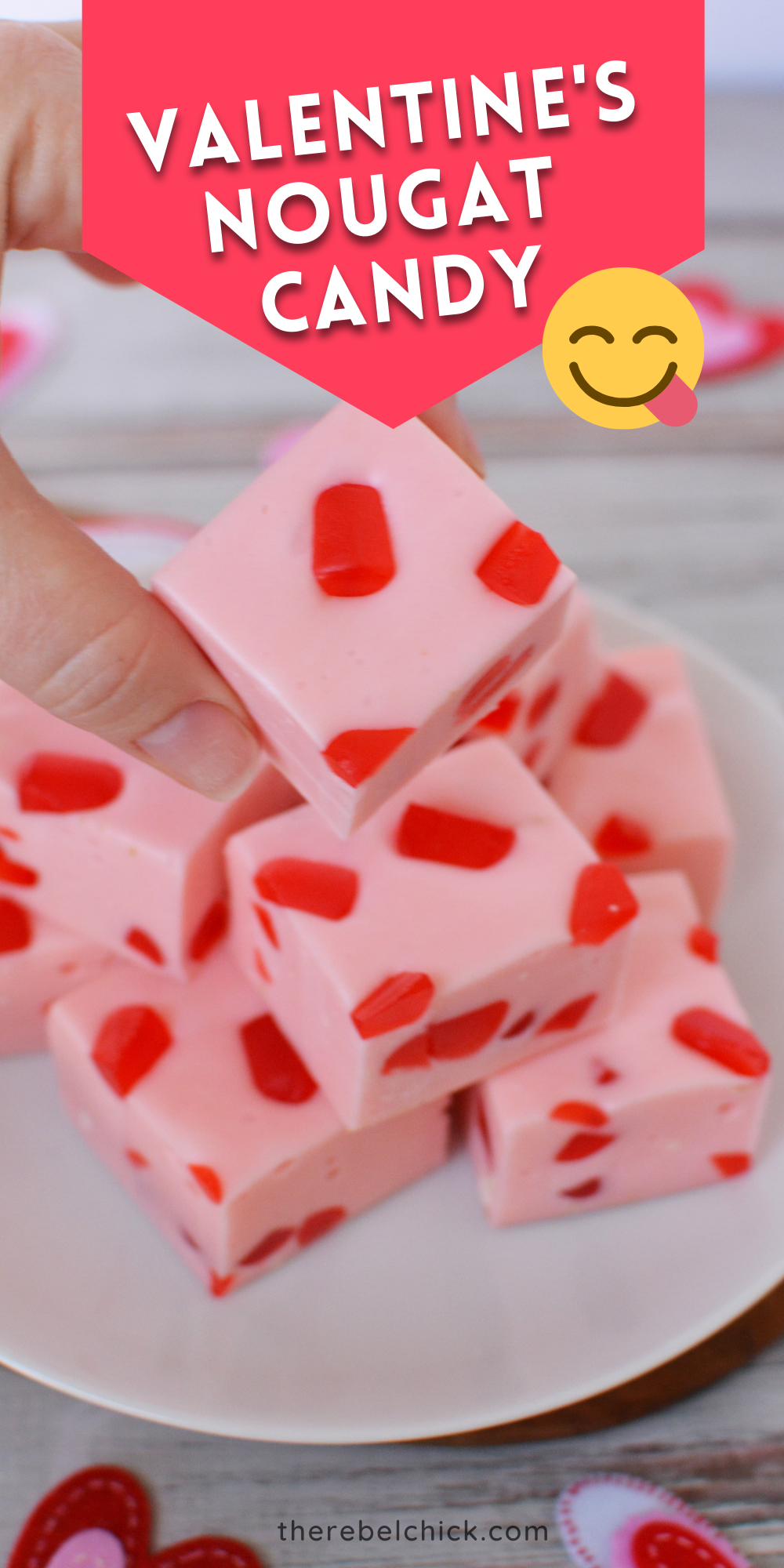 Valentine Nougat Candy Recipe - The Rebel Chick