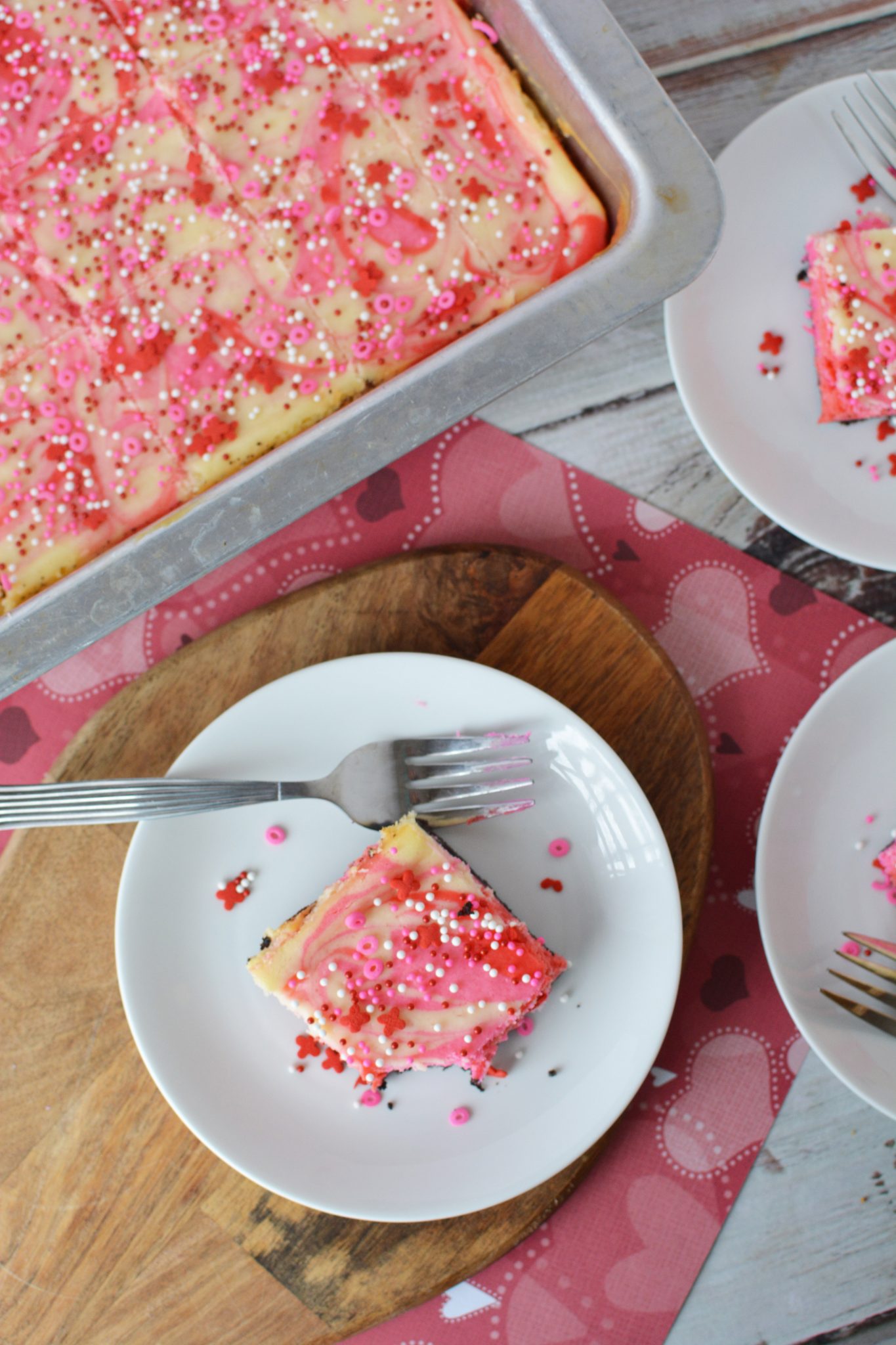 Valentine's Day Cheesecake Bars Recipe - The Rebel Chick