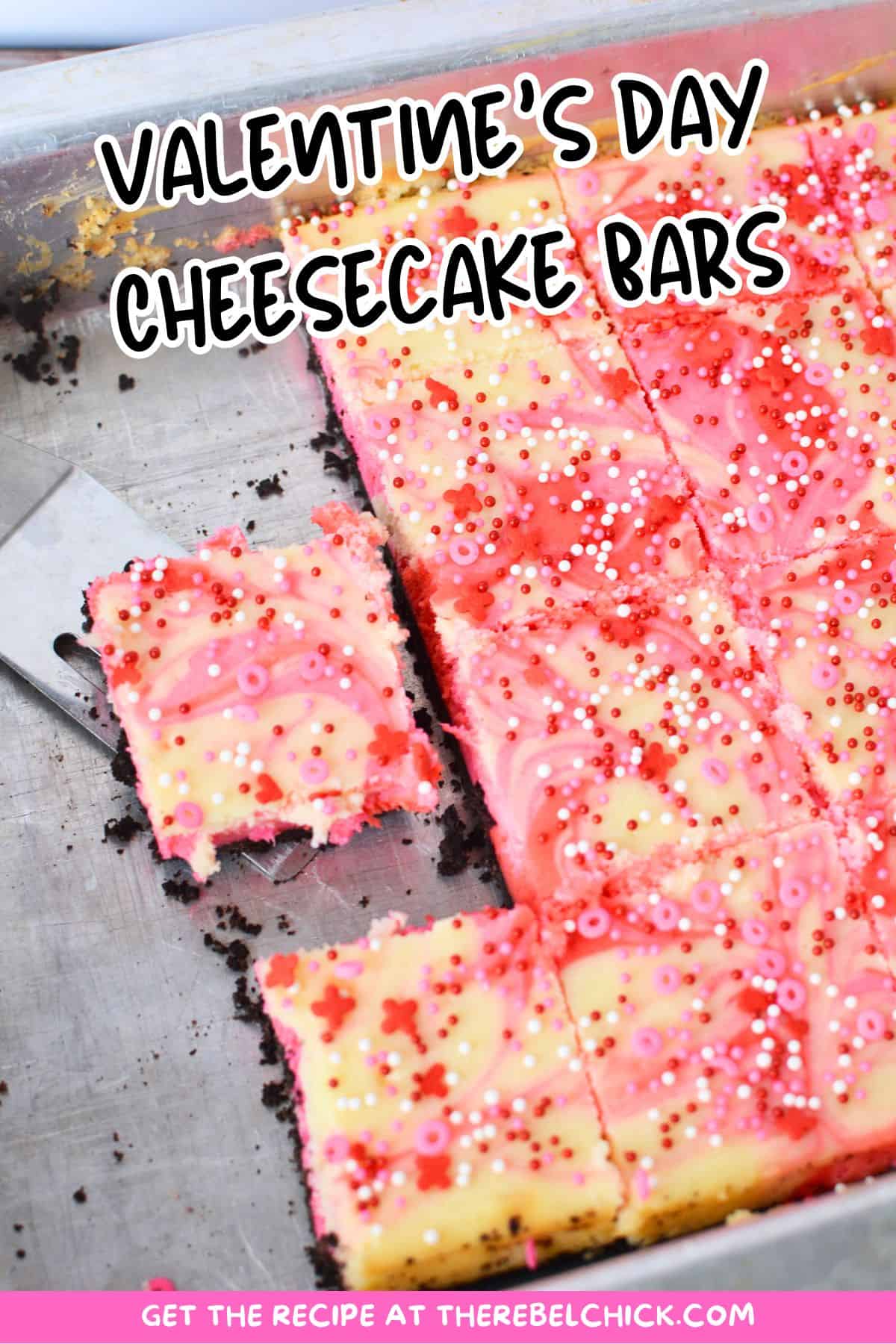 Valentine's Day Cheesecake Bars