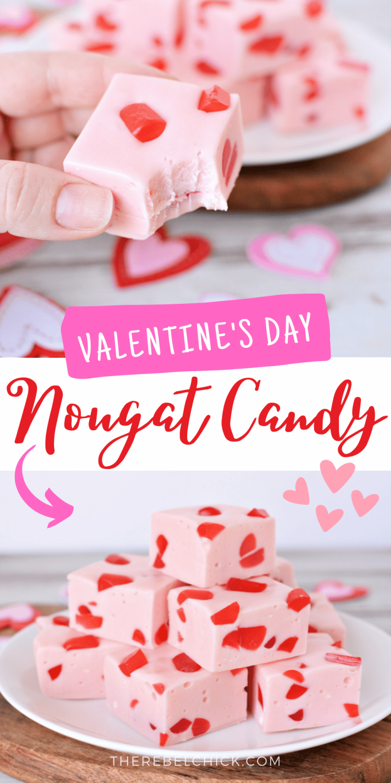 Valentine's Day Nougat Candy Recipe - The Rebel Chick