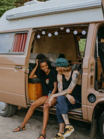 couple in a van