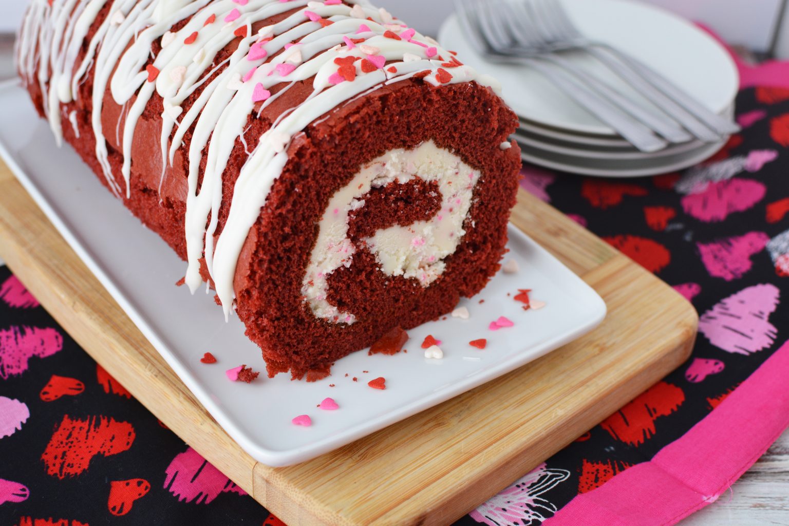 Red Velvet Cake Roll Recipe - The Rebel Chick