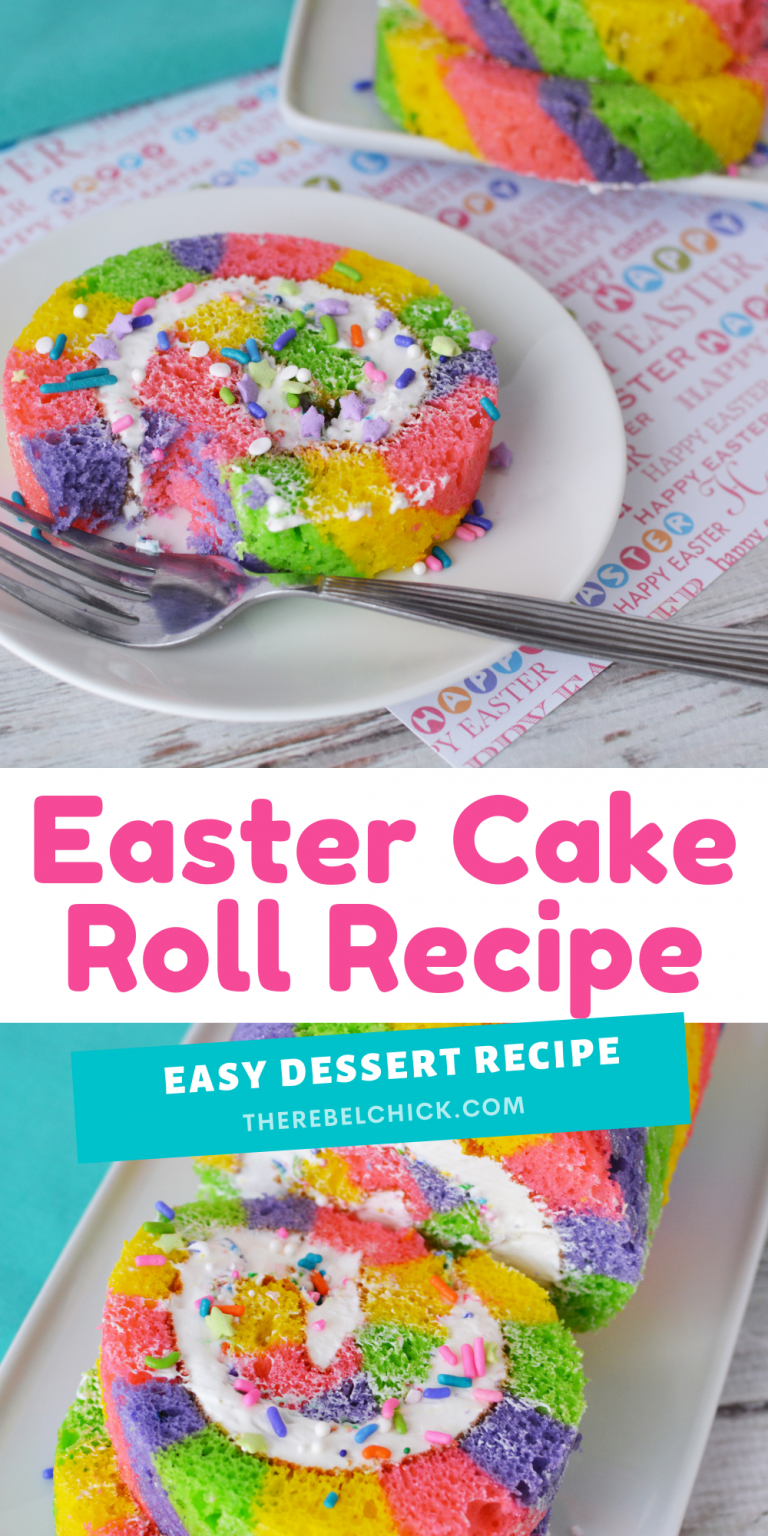 Easter Cake Roll Recipe - The Rebel Chick