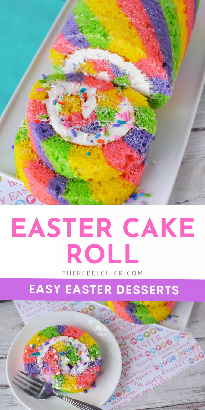 Easter Cake Roll Recipe - The Rebel Chick