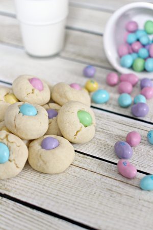 Easter M&Ms Thumbprint Cookies Recipe