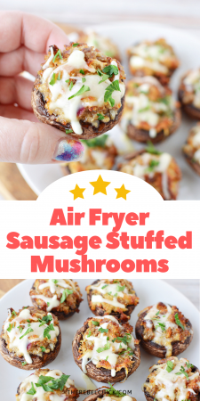 Air Fryer Sausage Stuffed Mushrooms Recipe