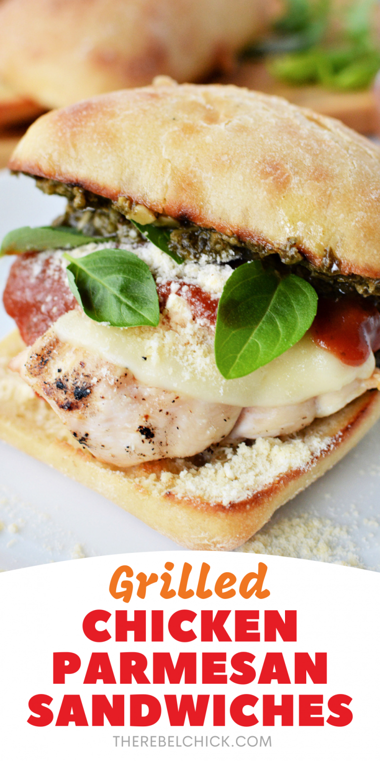 Grilled Chicken Parmesan Sandwiches Recipe - The Rebel Chick