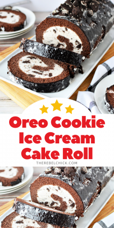 Homemade Oreo Cookie Ice Cream Cake Roll Recipe